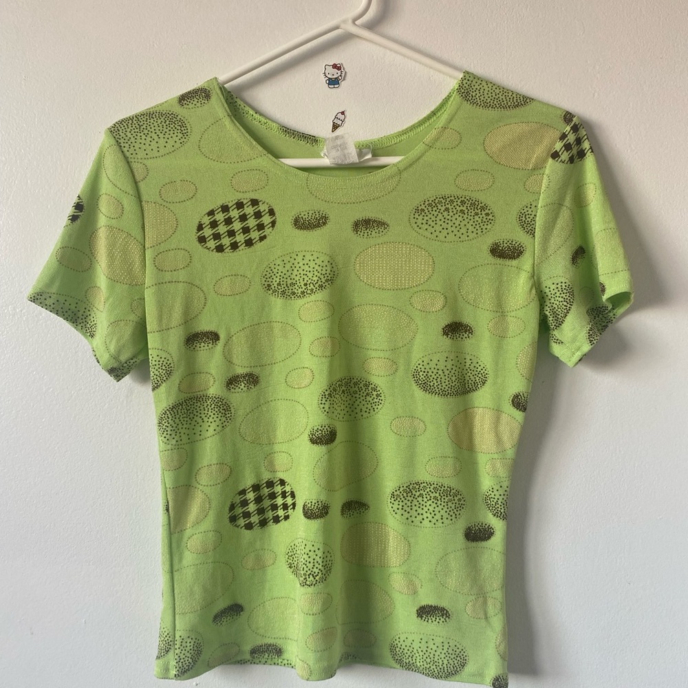 ⭐️2for$20⭐️ Green Patterned Y2K Top